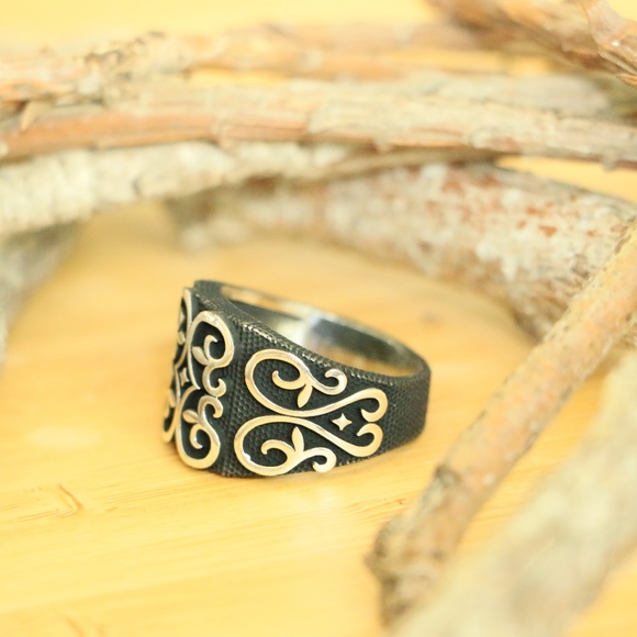 925 Sterling Silver Men's Rings Gift For Him - Picture 6 of 8